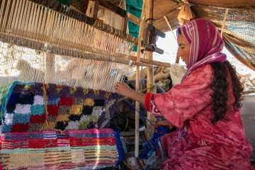 The daily life of nomads, Nkob, Morocco